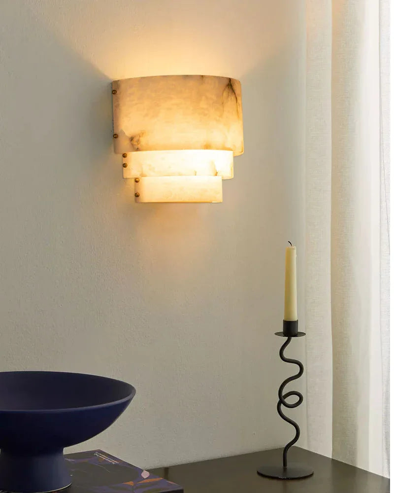 3 Tier White Round Alabaster Chain Pendant Light Fitting in Brass 10in Modern Pendant lamp