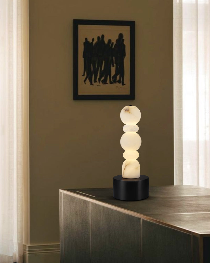 black marble tripod table lamp