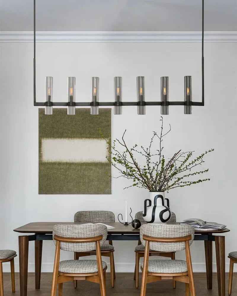 Portofino Series Geometric Chandelier | Round Wheel Premium hand-blown clear glass and solid brass, Vintage Brass finish for Grand Foyers and Dining Rooms American chandelier