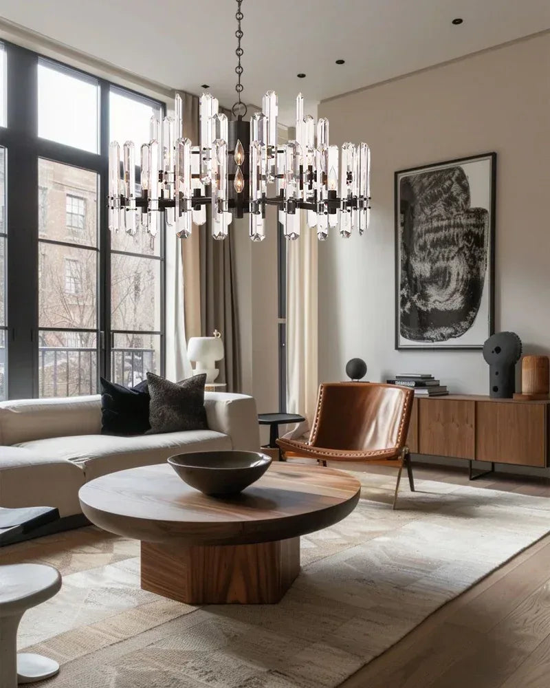 American light luxury Copper Candle Crystal Round Bonnington Chandelier 25“34”40" | 12/15/18-light American chandelier