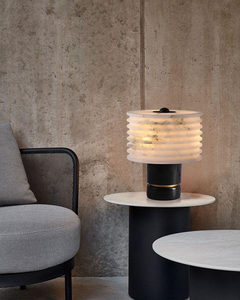 Elegant Lighting G9 Cloud Stone Alabaster Table Lamp Wide D10" & D11" 15W Vintage Simple Table Lamp