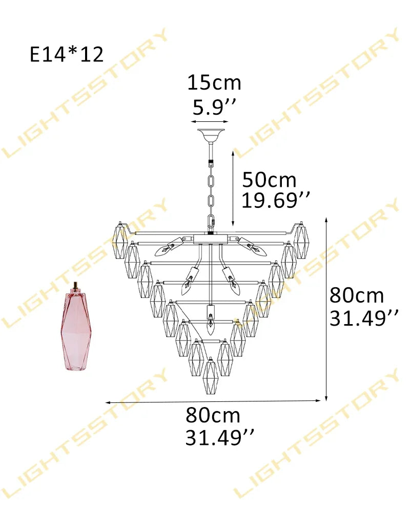 Modern Multi-Layer Murano Colorful Glass Round Chandelier Gold Framework for living room Luxury Modern Chandelier