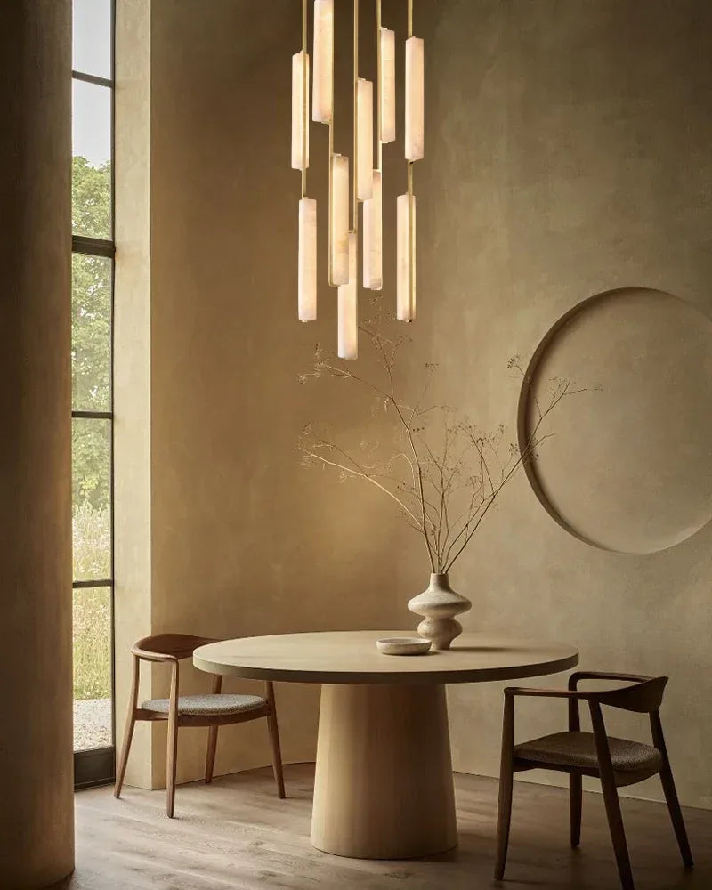 Vintage Clound Audubon Cluster Alabaster Linear Long Plate Chandelier for hallway American Vintage chandelier lamp