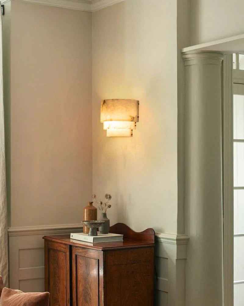 3-Tier Alabaster & Brass Chandelier Luxury Natural Style Pendant Light Modern Pendant lamp