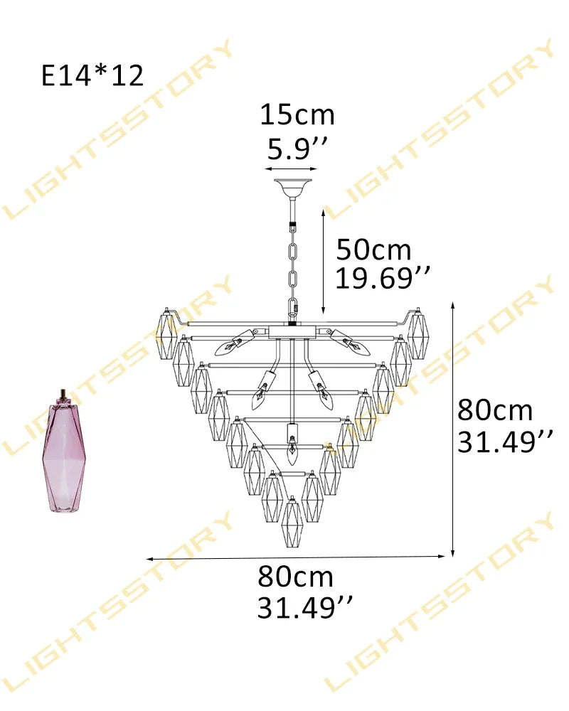 Modern Multi-Layer Murano Colorful Glass Round Chandelier Gold Framework for living room Luxury Modern Chandelier