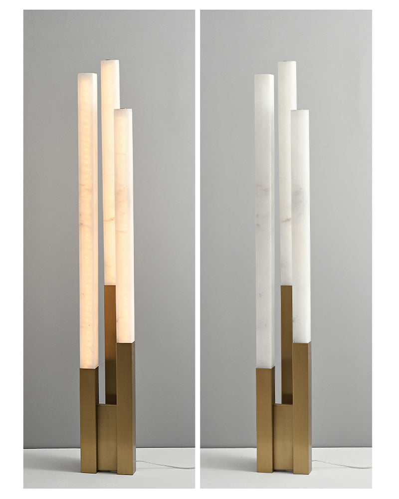 Modern Soft Glow LED Alabaster High Standing Floor Lamp use for Living Room