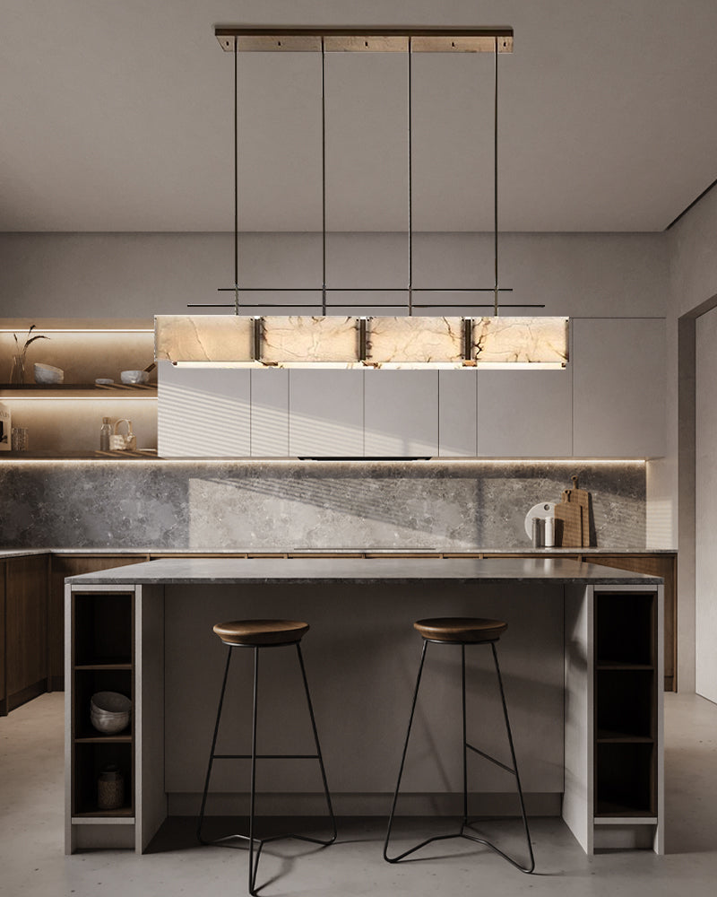 LightsStory Linear Alabaster Pendant Light - Serene White
