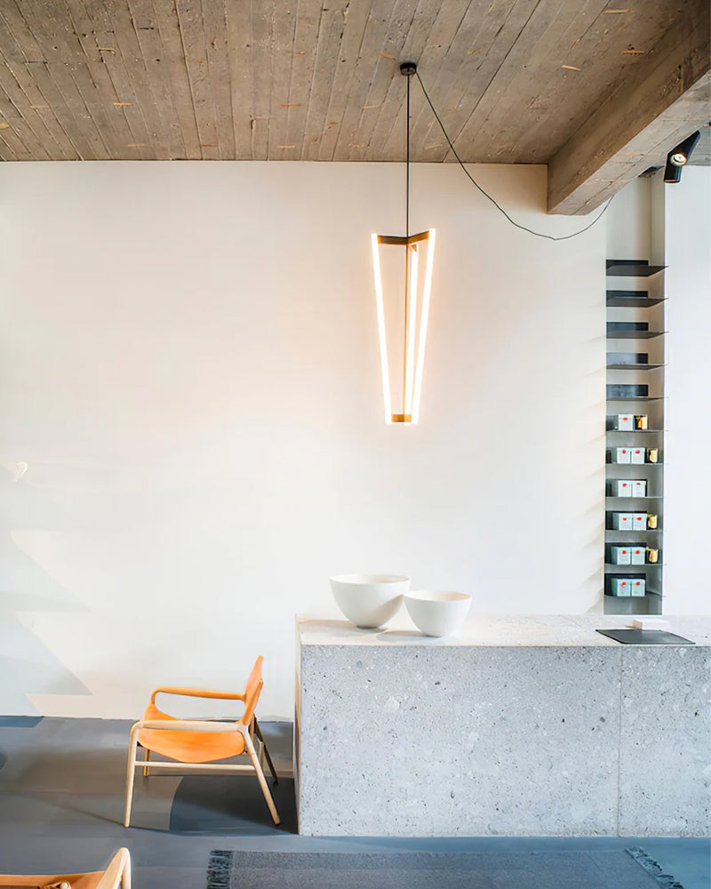 gold pendant lights over island