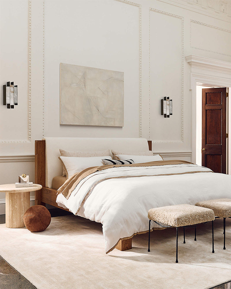 LightsStory Alabaster Rectangle Wall Sconce - Iconic Serene White