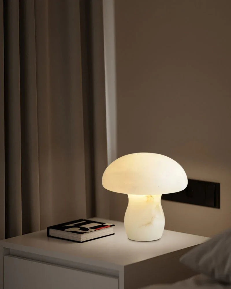 Modern Cosy White Marble Mushroom Shaped table lamp for bedroom E27 Mushroom Marble Table Lamp