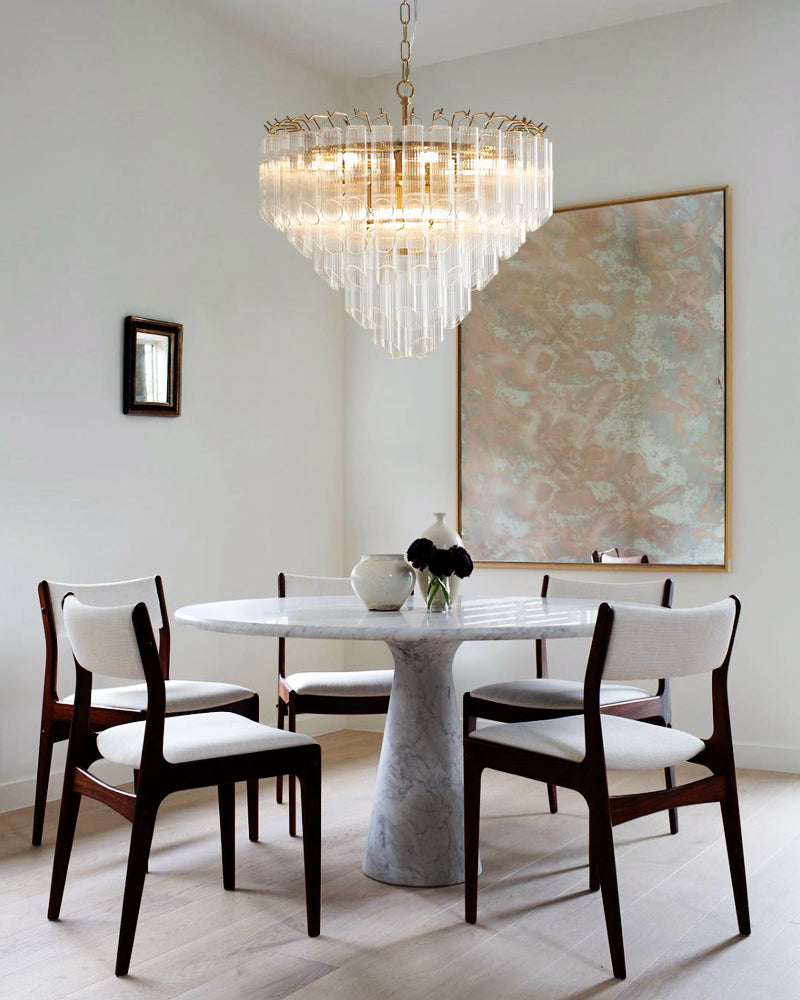 LightsStory Statement Multi-Tier Circular Cone Pendant Light - Tubular Glass