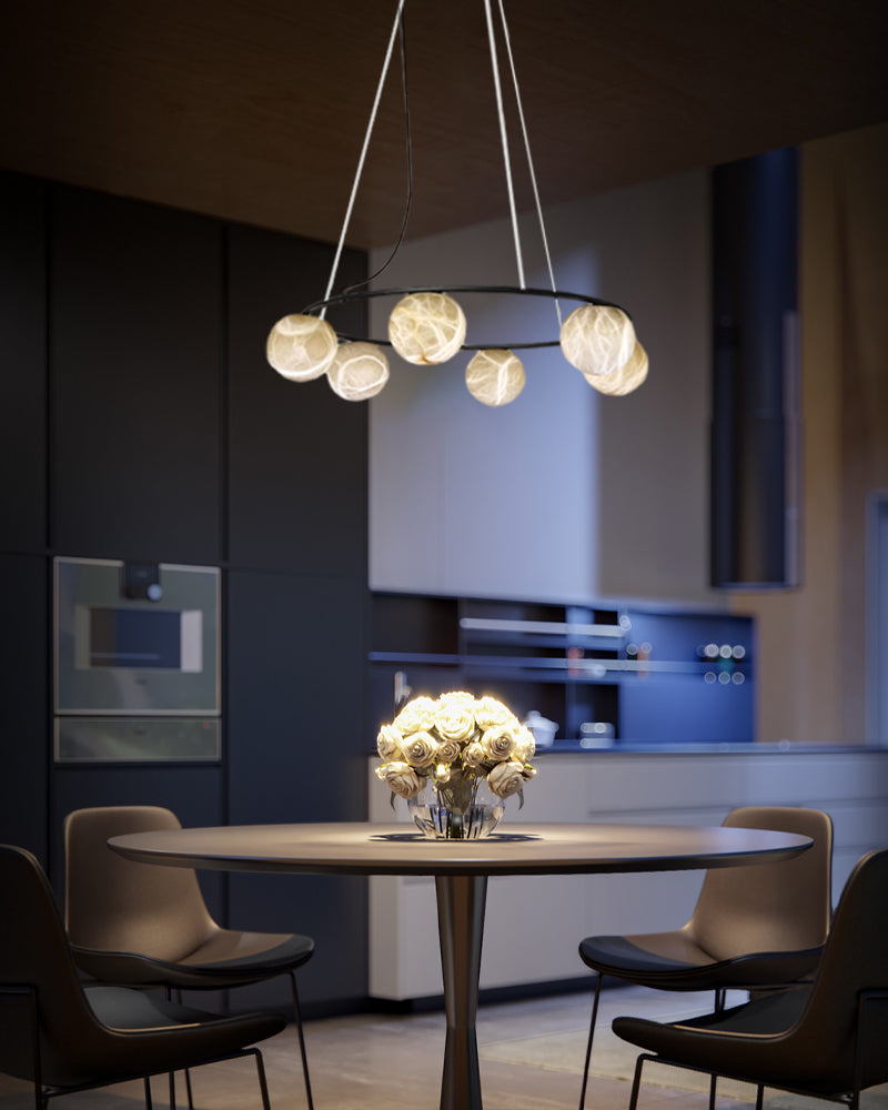 5 pendant ceiling alabaster light