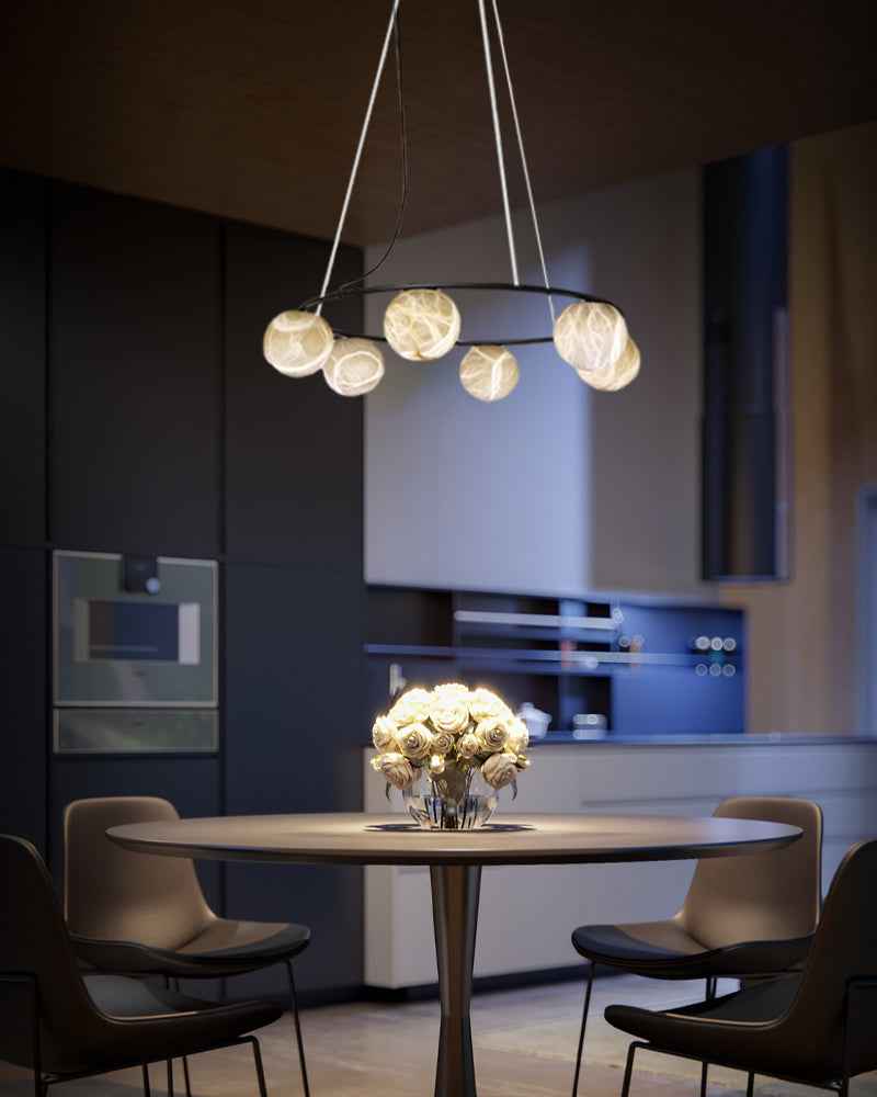 5 pendant ceiling alabaster light