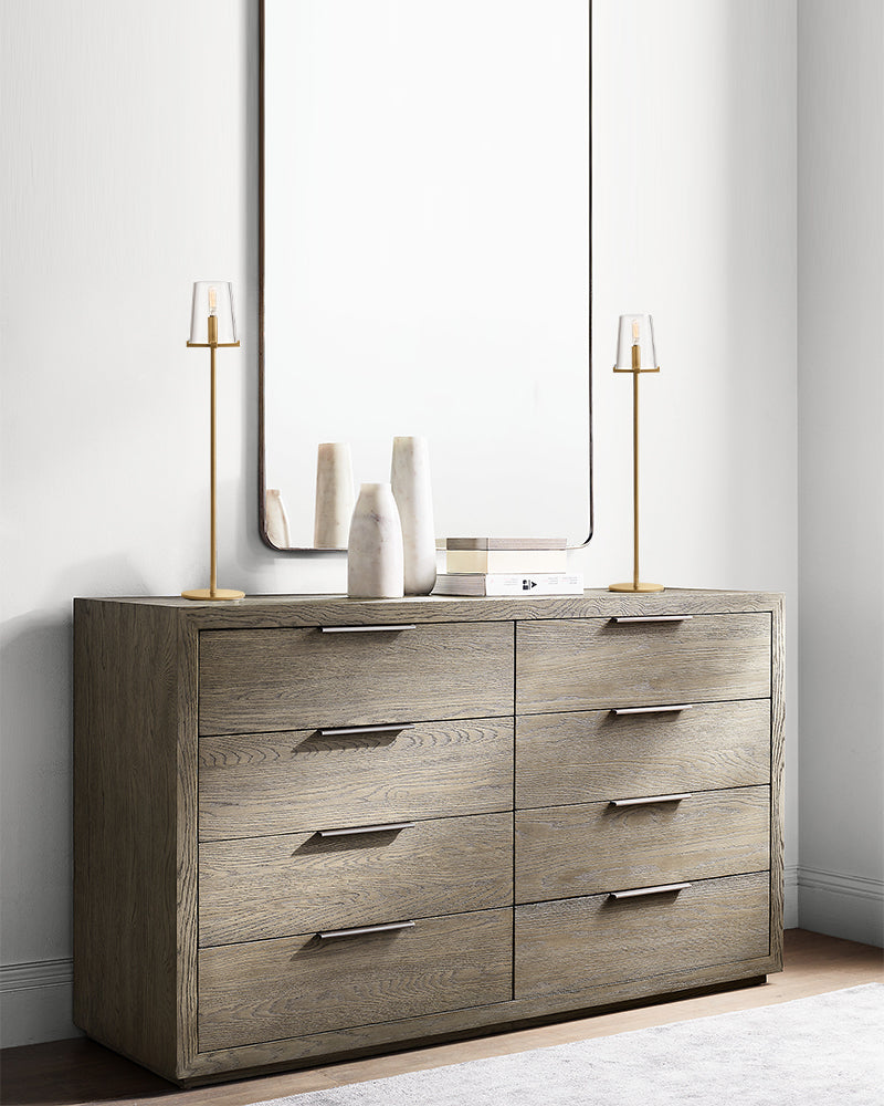 Lacquered Brass/Black Pauillac Round Clear Glass High Standing Floor Lamp 59" High