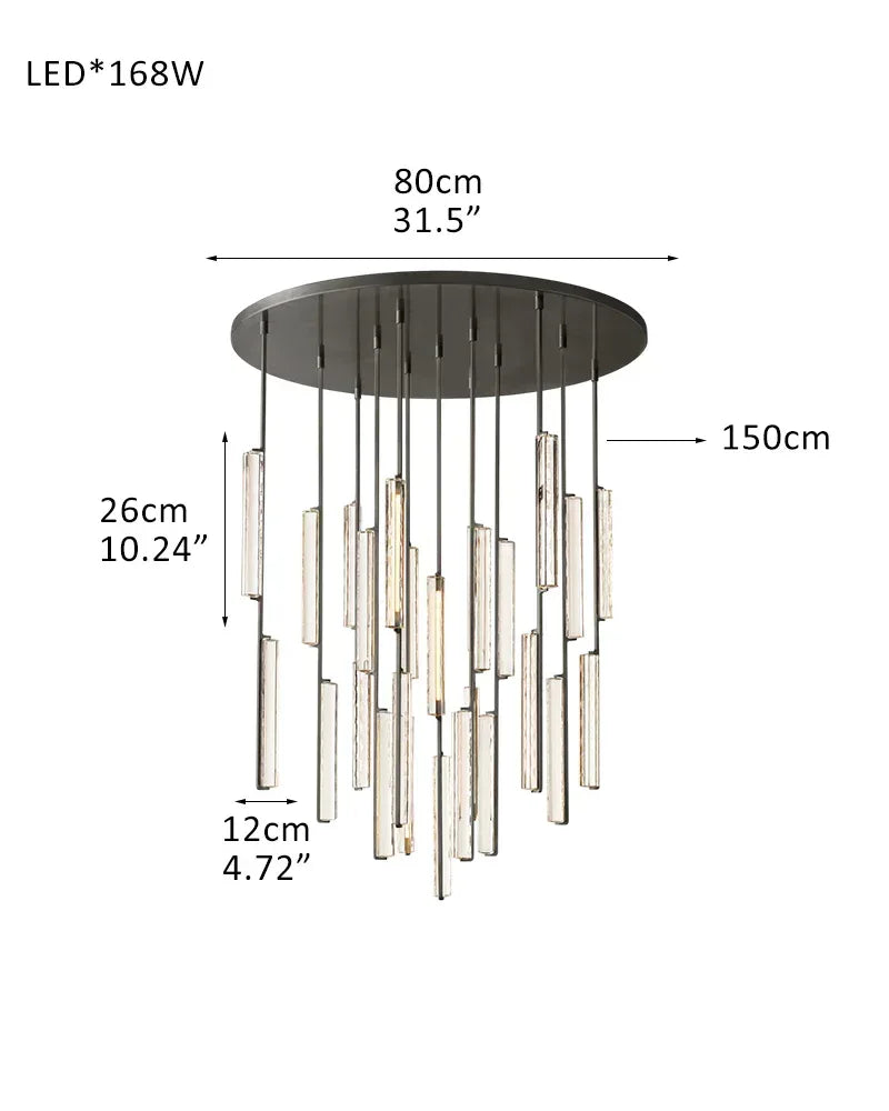Audubon Crystal On Vertical Brass Drops Round Chandelier Collection Wide 24" 40" 56" 12-light-D12CM D4.7" Black American chandelier