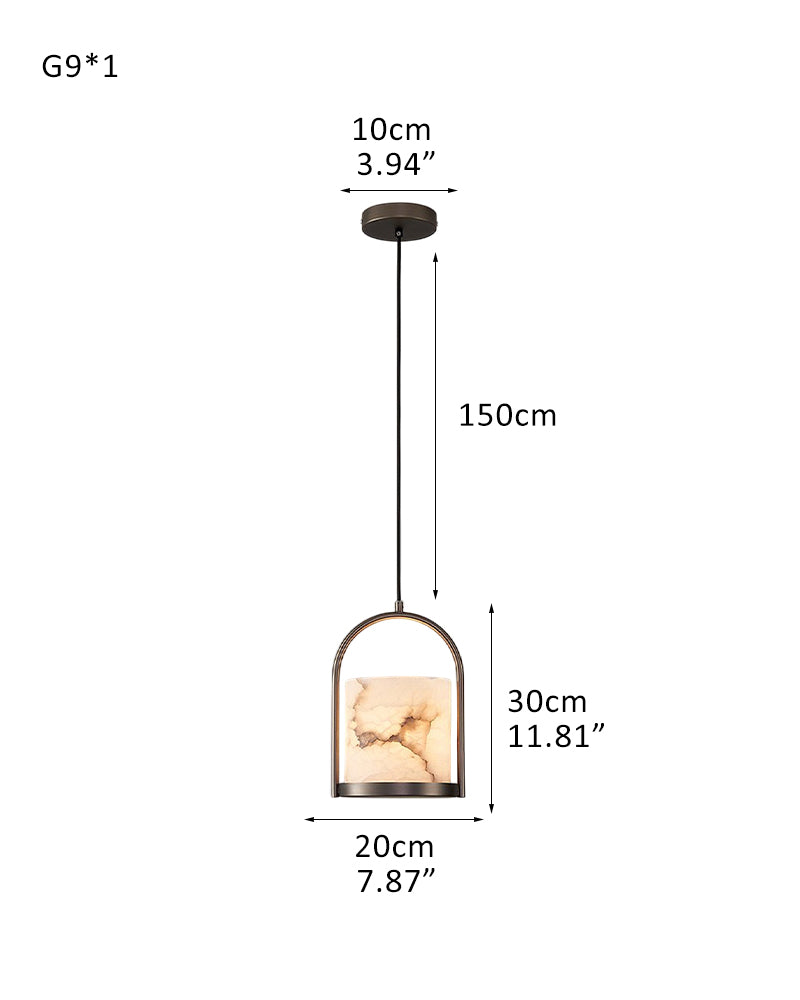 hanging alabaster lights for bedroom
