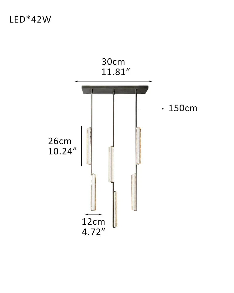 Audubon Crystal On Vertical Brass Drops Round Chandelier Collection Wide 24" 40" 56" 3-light-D12CM D4.7"-Linear Black American chandelier