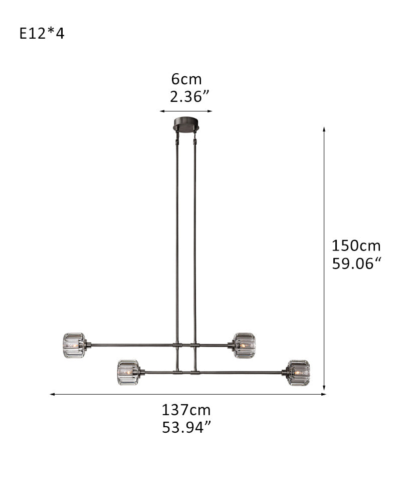 5/10 Light Farmhouse Wagon Wheel Demarat Linear Crystal Chandelier for dining table