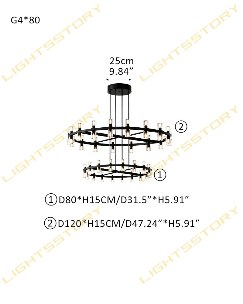 Biarritz K9 Crystal Multi Tiered Fluted Halo Ring Candelabra Chandelier - Precision-Cut Crystal, Serene Brass Trim - Living Rooms, Bedrooms, Dining Rooms