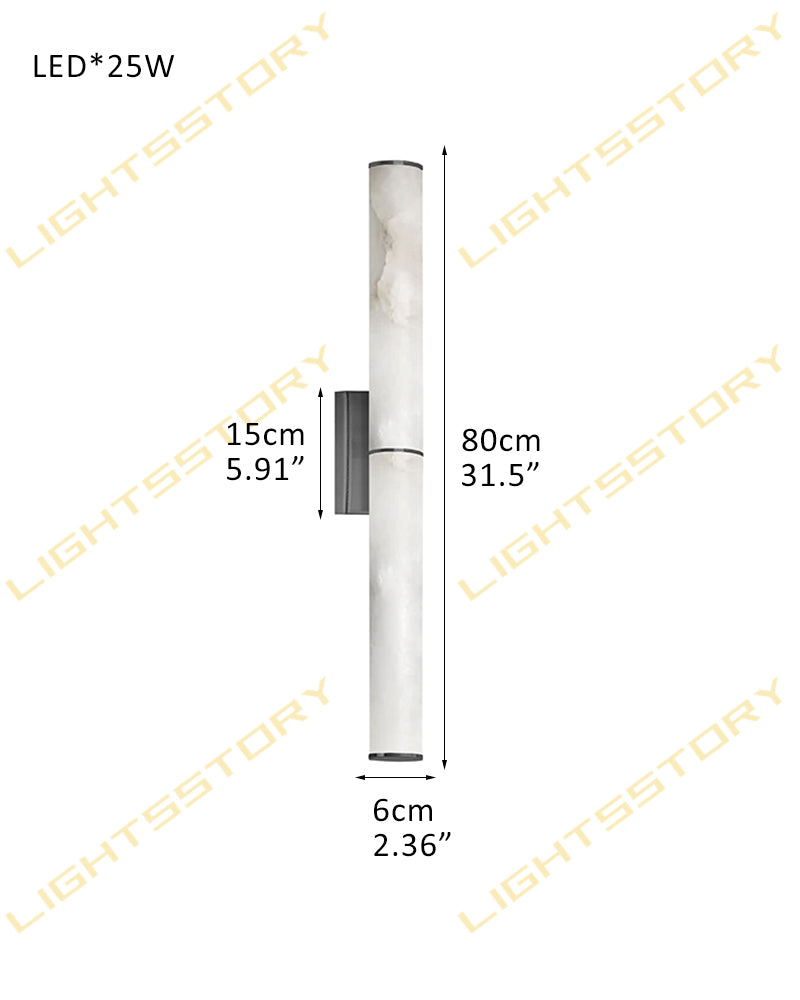 Cora Alabaster Halo Capsule Double Wall Sconce Light - Natural Spanish Alabaster, Lux Gold Trim - Hallways, Bedrooms & Bathrooms