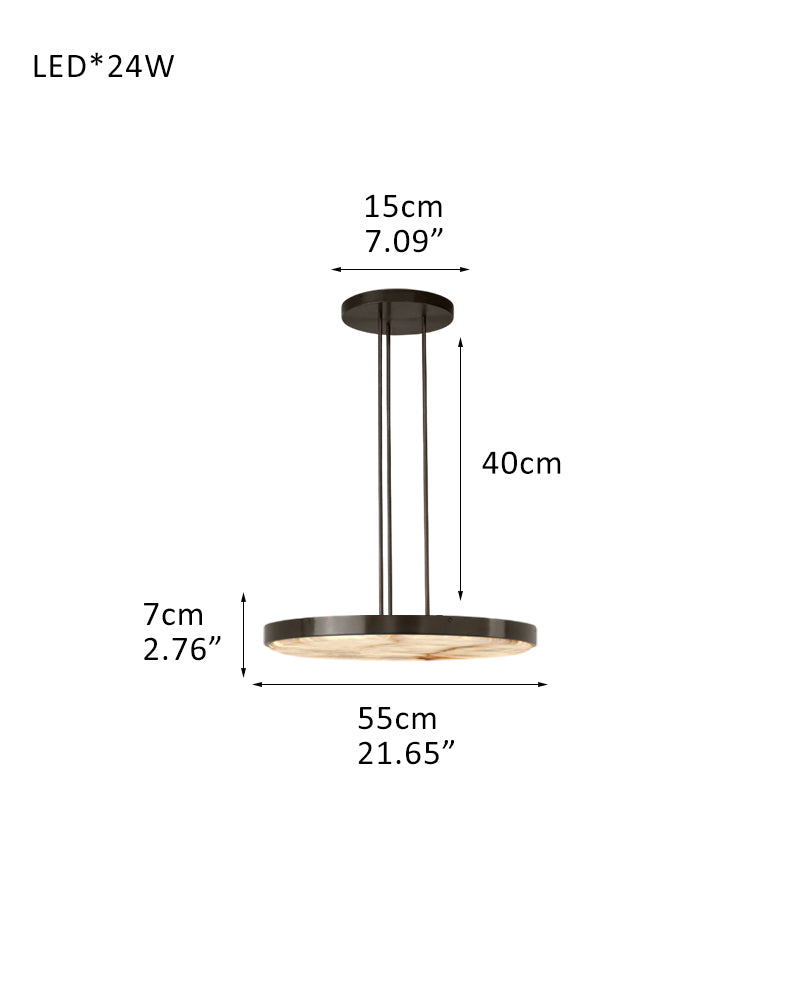 large round pendant lamp 22"