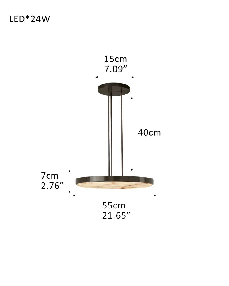 Unique Lustre Solid Marble Dome Ceiling Anvers Pendant Light Fixtures for Living room L-D55*H7CM D21"*H2.7" Black Modern Pendant lamp