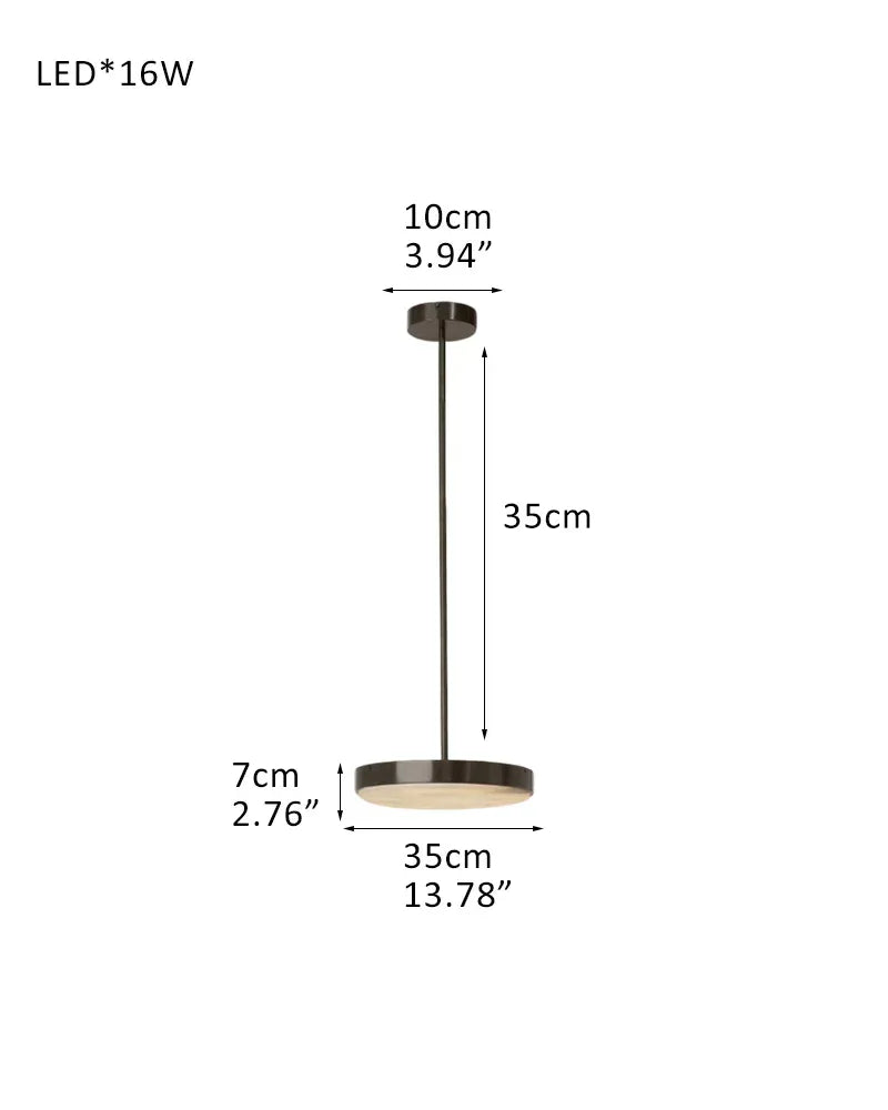 Unique Lustre Solid Marble Dome Ceiling Anvers Pendant Light Fixtures for Living room M-D35*H7CM D13"*H2.7" Black Modern Pendant lamp