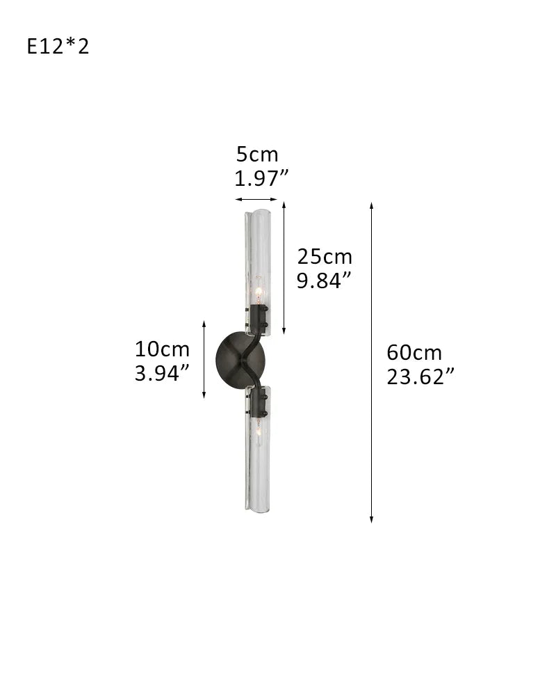 Rustic Forged Iron Casoria Two Tier Chandelier with Clear Glass Shade Use For Living Foyer 2-light-W12*H60CM W4.72"*W4.72"*H23.62"-Sconce Black American chandelier