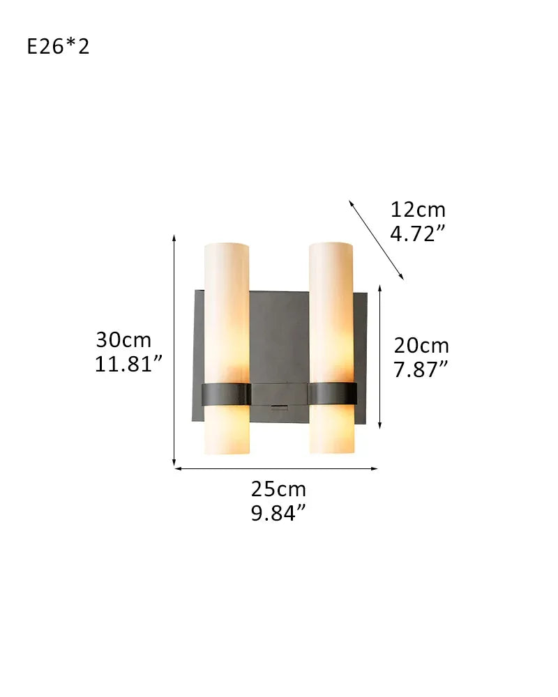 Farmhouse Rustic Milk Glass Linear Ravelle Chandelier Lacquered Brass/Black Metal 2-light-W25*D12*H30CM W9.84"*D4.72*H11.81"-Sconce Black American chandelier