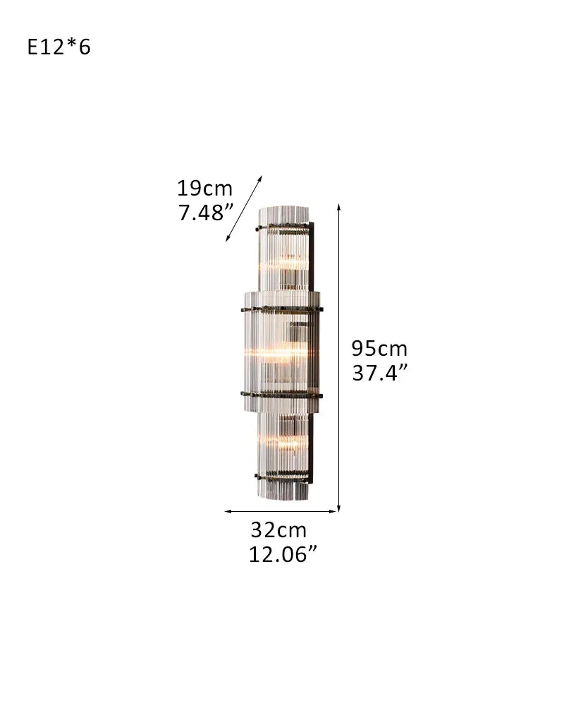 San Marco Rectangular Ribbed Glass Chandelier 40" 60" 72" in Antiqued Brass/Black Steel W-L32*H95CM L12.06"*H37.4"(6 lights) Black American chandelier