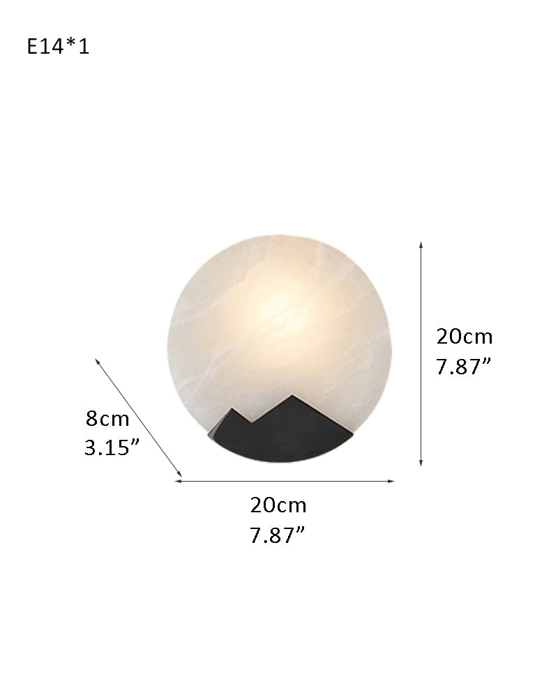 LightsStory Geometric Wall Sconce - Lux Alabaster Brushed Brass - LightsStory Chandeliers & Crystal Lighting - USA