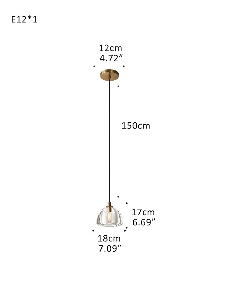American Retro Hemisphere Crystal Glass Round Chandelier in Unique Brass Finished