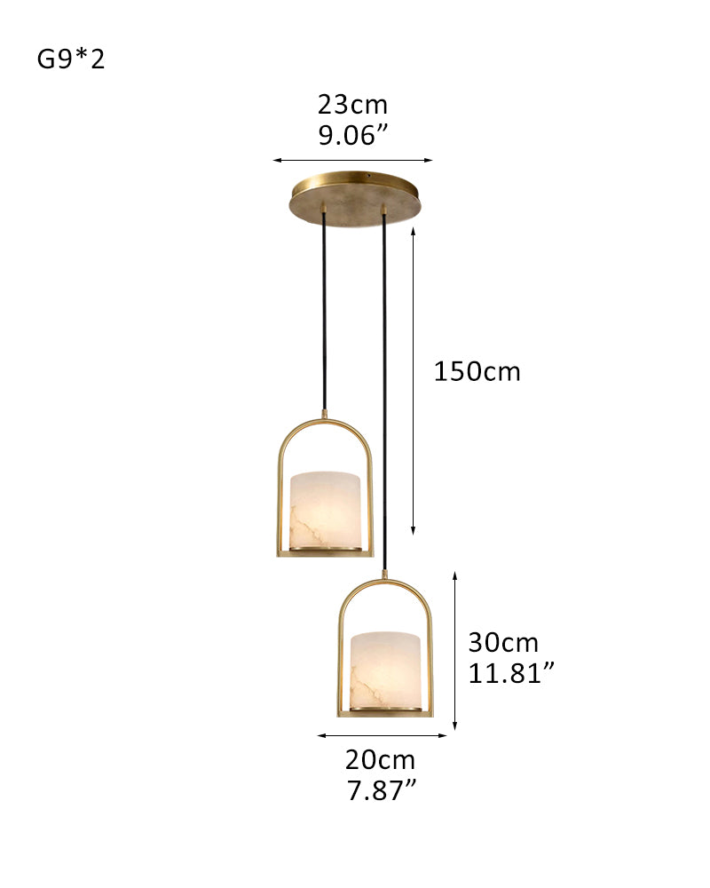 aged brass pendant light