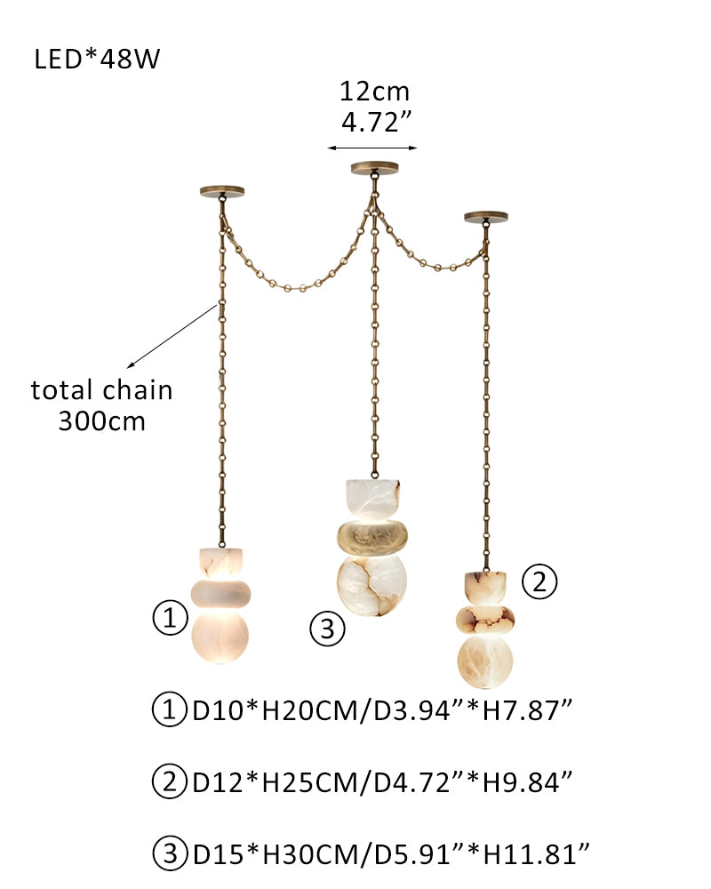 LightsStory Ethereal Globe Pendant Light - Statement Alabaster - XL