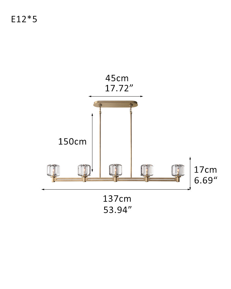 5/10 Light Farmhouse Wagon Wheel Demarat Linear Crystal Chandelier for dining table