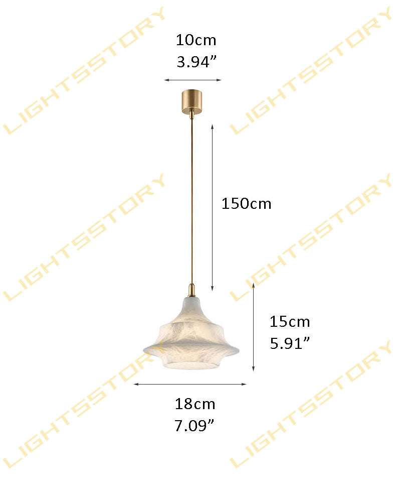 Alabaster Geometric Tiered Bell Lantern Cluster Pendant Light - Natural Spanish Alabaster Bells, Serene Black Trim - Kitchens, Dining & Living Rooms