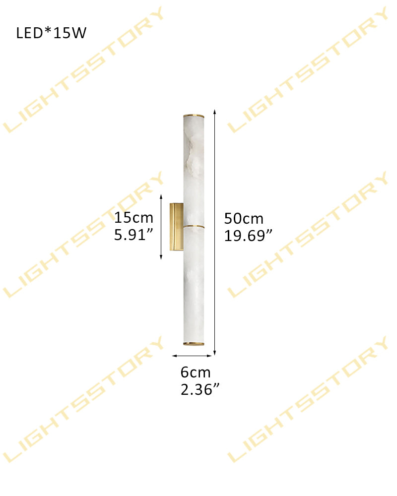 Cora Alabaster Halo Capsule Double Wall Sconce Light - Natural Spanish Alabaster, Lux Gold Trim - Hallways, Bedrooms & Bathrooms