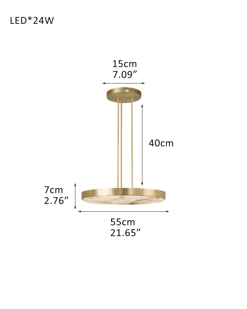 Unique Lustre Solid Marble Dome Ceiling Anvers Pendant Light Fixtures for Living room L-D55*H7CM D21"*H2.7" Brass Modern Pendant lamp