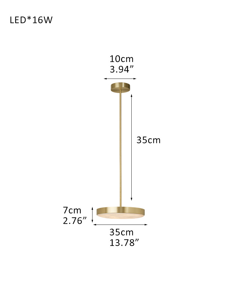 brass alabaster pendant lamp for kitchen island