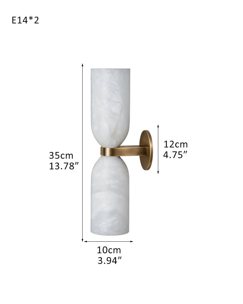LightsStory Alabaster Geometric Wall Lamp - Lux Natural Double Stone - LightsStory Chandeliers & Crystal Lighting - USA