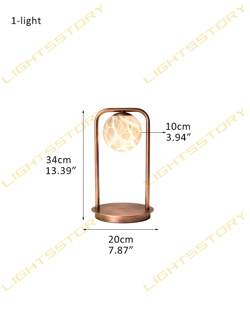 Alabaster Ethereal Cluster Table Lamp - Natural Spanish Alabaster - Bedroom & Living Rooms