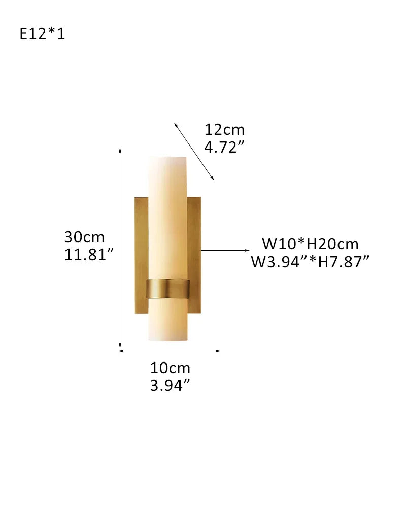 Farmhouse Rustic Milk Glass Linear Ravelle Chandelier Lacquered Brass/Black Metal 1-light-W10*D12*H30CM W3.94"*D4.72*H11.81"-Sconce Brass American chandelier