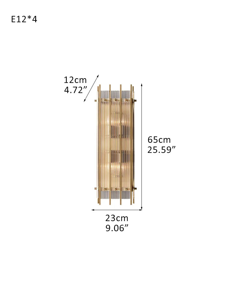 San Marco Rectangular Ribbed Glass Chandelier 40" 60" 72" in Antiqued Brass/Black Steel W-L23*H65CM L9.06"*H25.59"(4 lights) Brass American chandelier