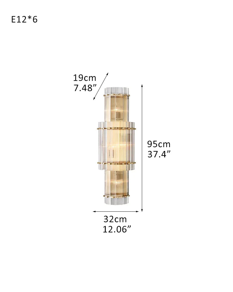 San Marco Rectangular Ribbed Glass Chandelier 40" 60" 72" in Antiqued Brass/Black Steel W-L32*H95CM L12.06"*H37.4"(6 lights) Brass American chandelier