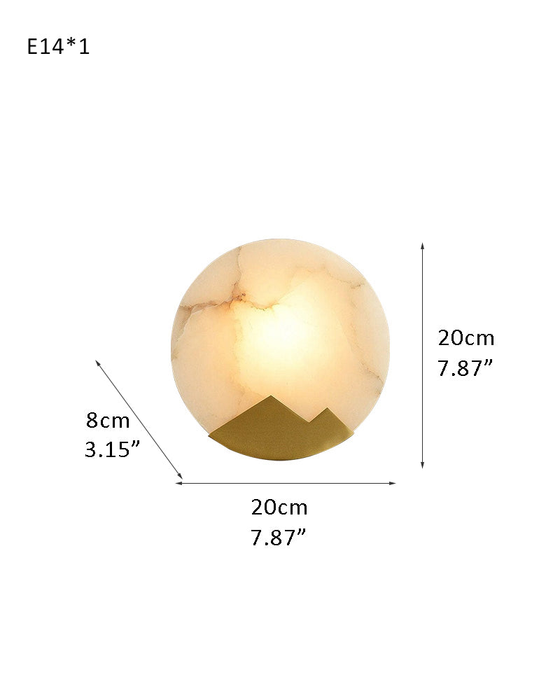 LightsStory Geometric Wall Sconce - Lux Alabaster Brushed Brass - LightsStory Chandeliers & Crystal Lighting - USA