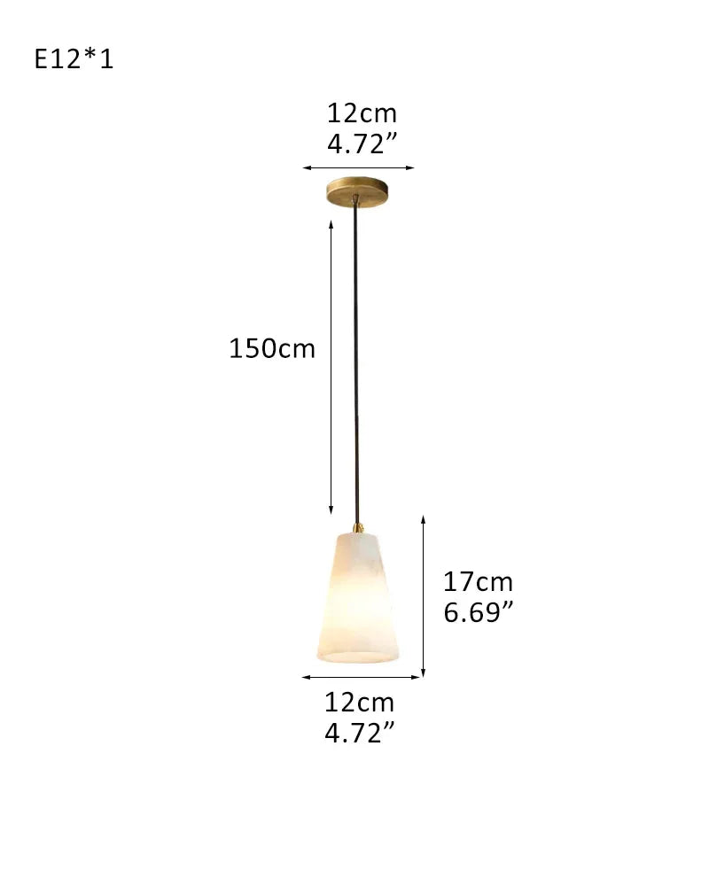 Modern White Alabaster Dome Pendant Light Fixtures in Cluster Decor for foyer entrance 1-light-L12*H17CM L4.72"*H6.69" White + Brass Modern Pendant lamp