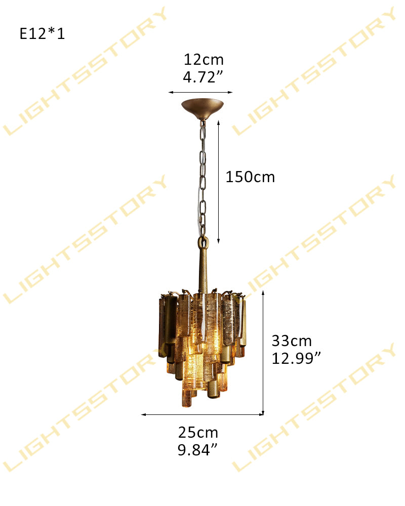 Pendant light dimensions: 25cm wide, 33cm tall, 150cm chain, 12cm canopy