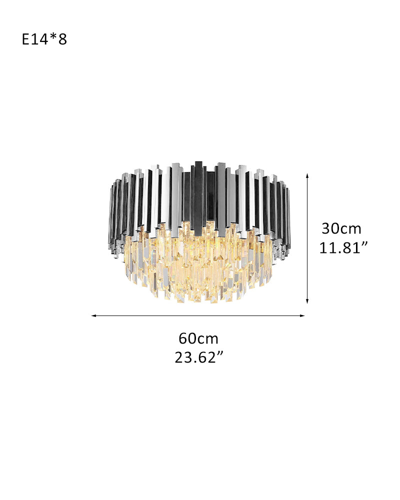 Chrome Crystal Ceiling Light Luxury Chandelier Indoor Lighting Fixtures