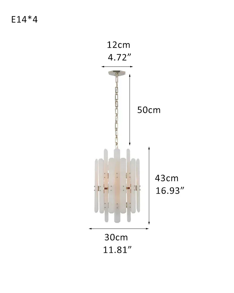 8/10-light Simple Modern Alabaster Large Oval Chandelier 40“45” Dia D30*H43CM D11.81“*H16.98" Silver American chandelier