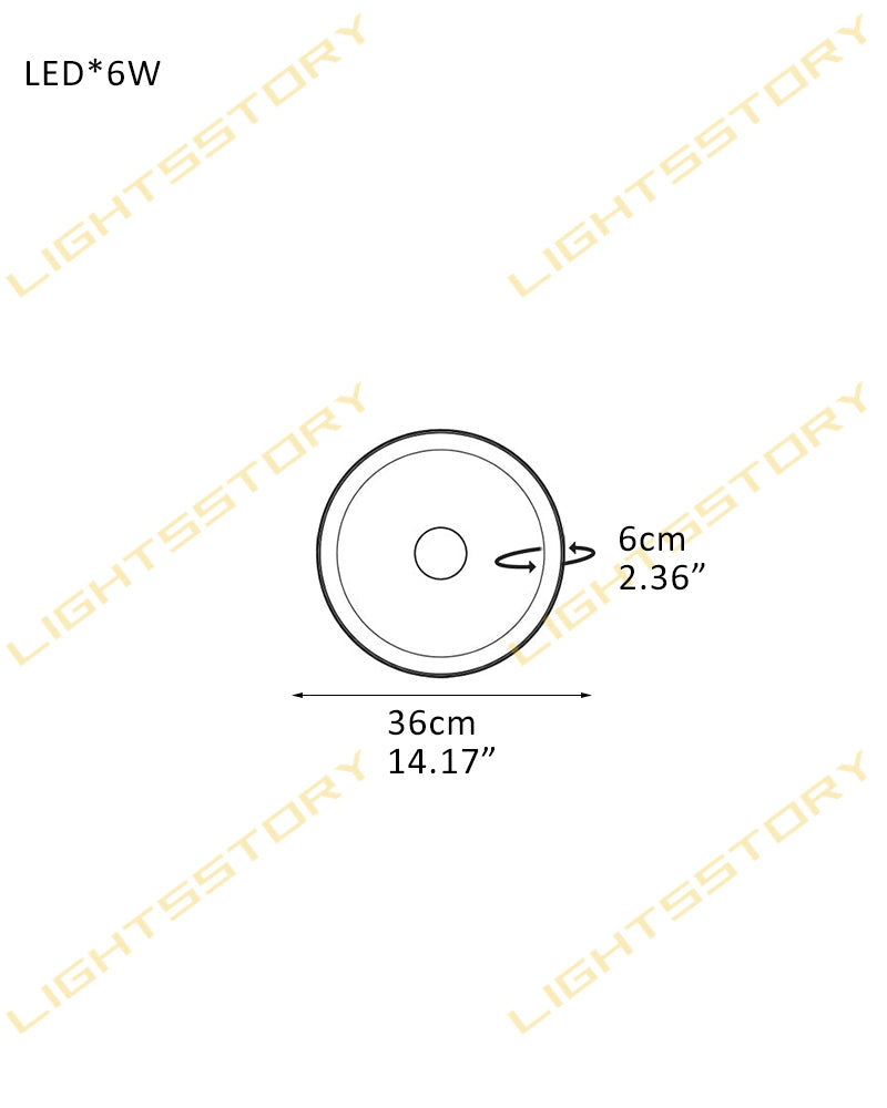 Lausanne Series Alabaster Wall Sconces | Nature Texture Round Sconces for Bathroom Bedroom 1 light-D36*H6CM D14.17"*H2.36" Flush Mounted Wall Sconce Lamp